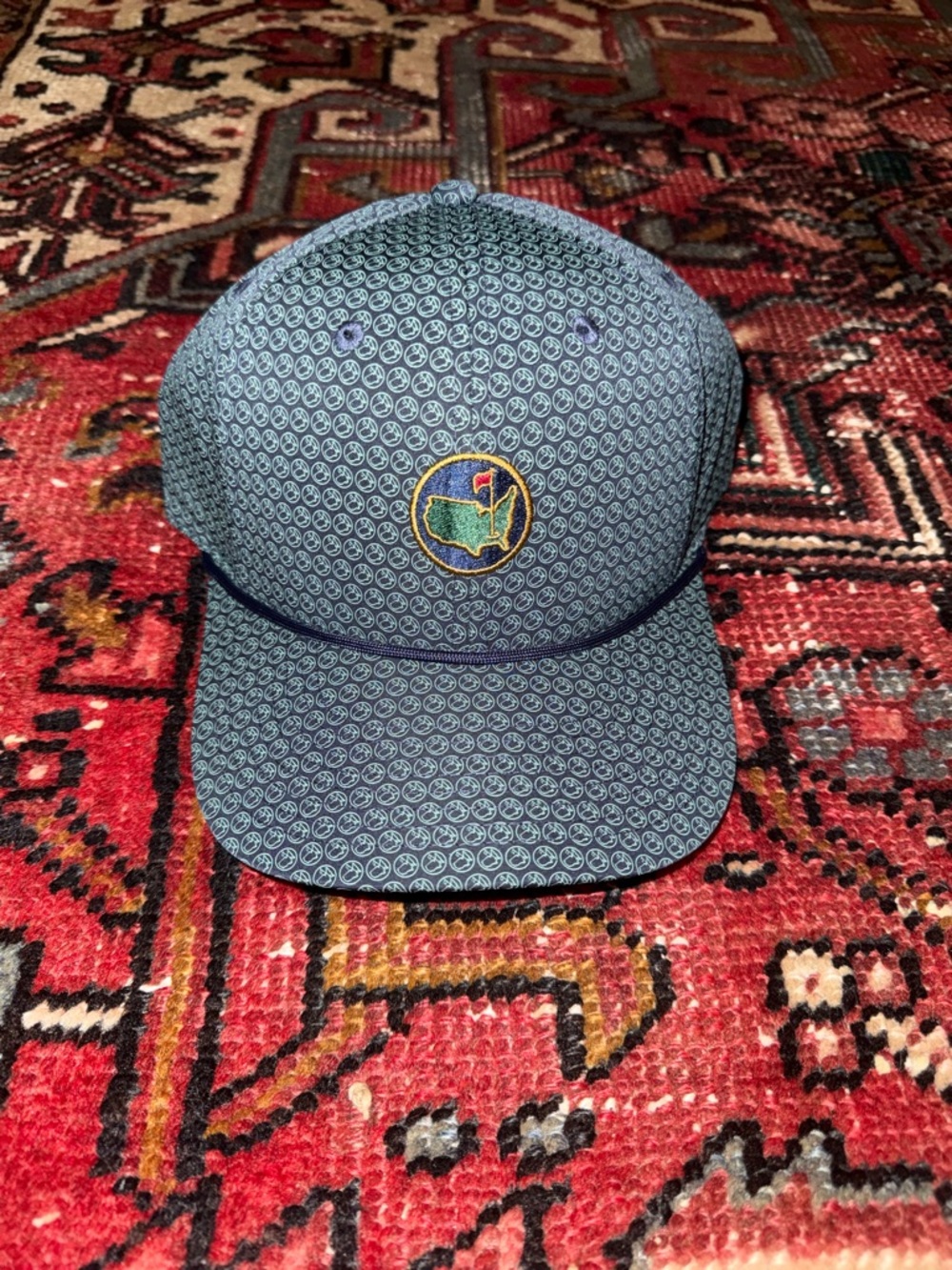 Men's Blue Patterned Cap with Embroidered Golf Logo Berckmans exclusive 2026